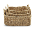 square shape Woven Seagrass Basket for storage